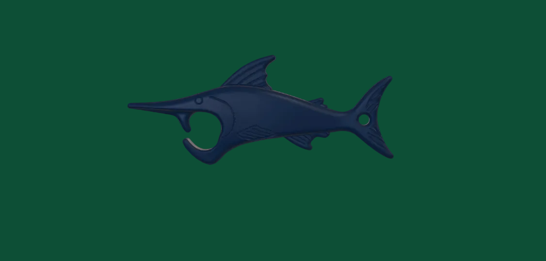 Marlin Bottle Opener – 3D‑Printed Ocean‑Inspired Design